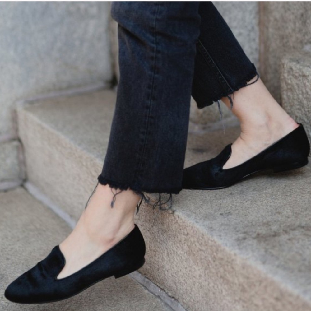Margaux‎ Black Suede Leather Handmade Loafers